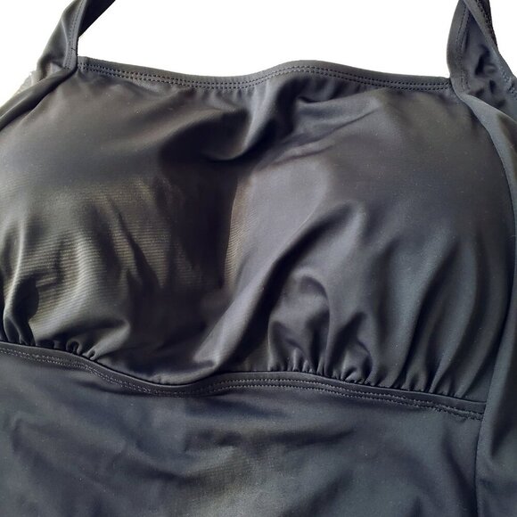 AmberNoon II NWOT One-Piece Halter Top Swimsuit in Black Size 20W - Picture 4 of 16